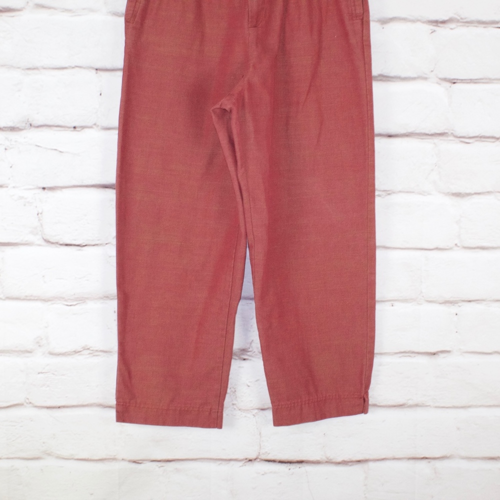 Orvis Red Cotton Blend Lightweight Elastic Waist Pull on Pants Size 14 - Picture 5 of 8
